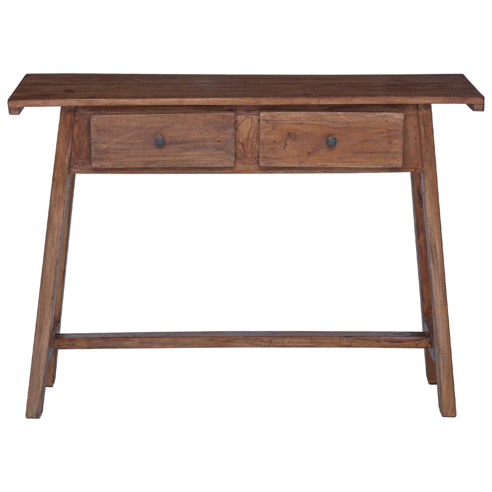 Escritorio Marrón 110 x 30 x 79 cm Madera de Caoba Sólida