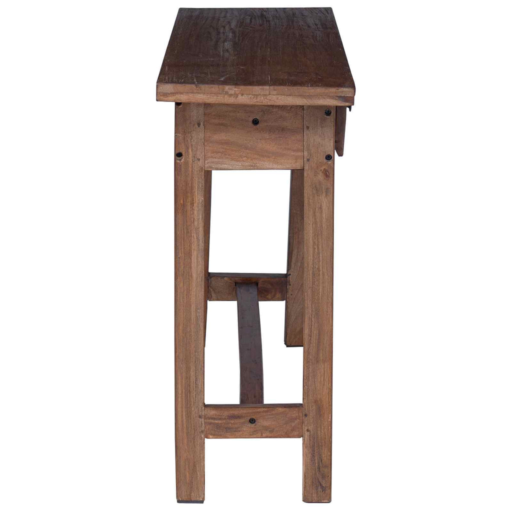 Escritorio Marrón 110 x 30 x 79 cm Madera de Caoba Sólida