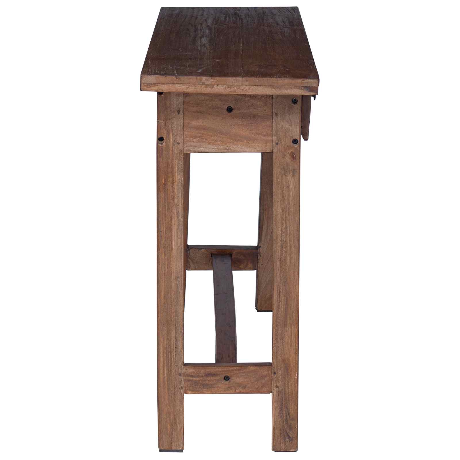 Escritorio Marrón 110 x 30 x 79 cm Madera de Caoba Sólida