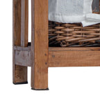 Mesa lateral Marrón 38 x 28 x 35 cm Madera maciza de Caoba