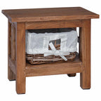 Mesa lateral Marrón 38 x 28 x 35 cm Madera maciza de Caoba