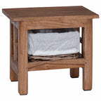Mesa lateral Marrón 38 x 28 x 35 cm Madera maciza de Caoba