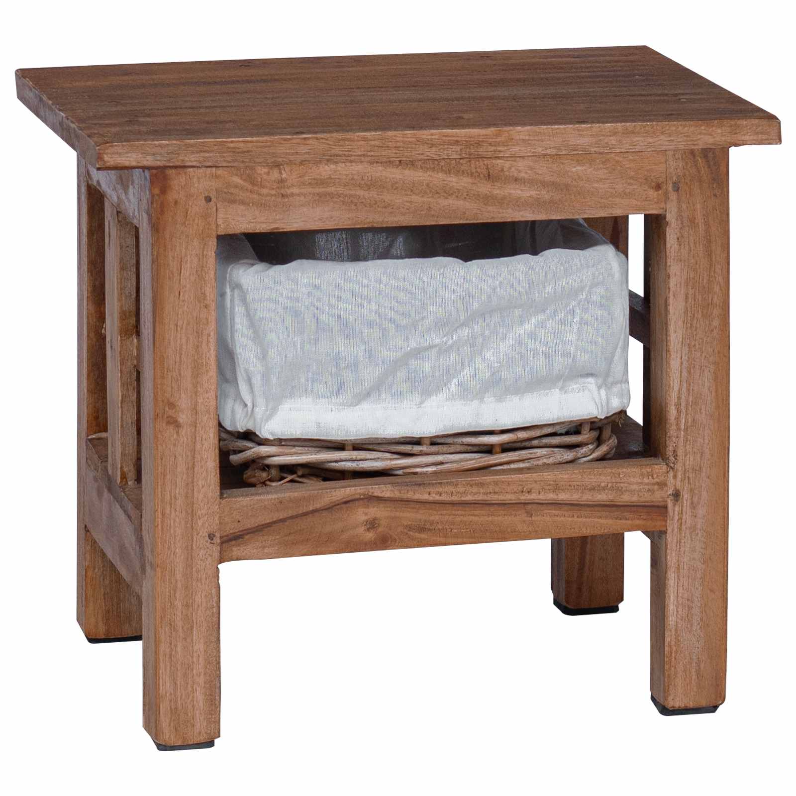 Mesa lateral Marrón 38 x 28 x 35 cm Madera maciza de Caoba