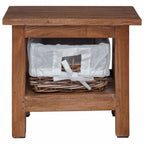 Mesa lateral Marrón 38 x 28 x 35 cm Madera maciza de Caoba