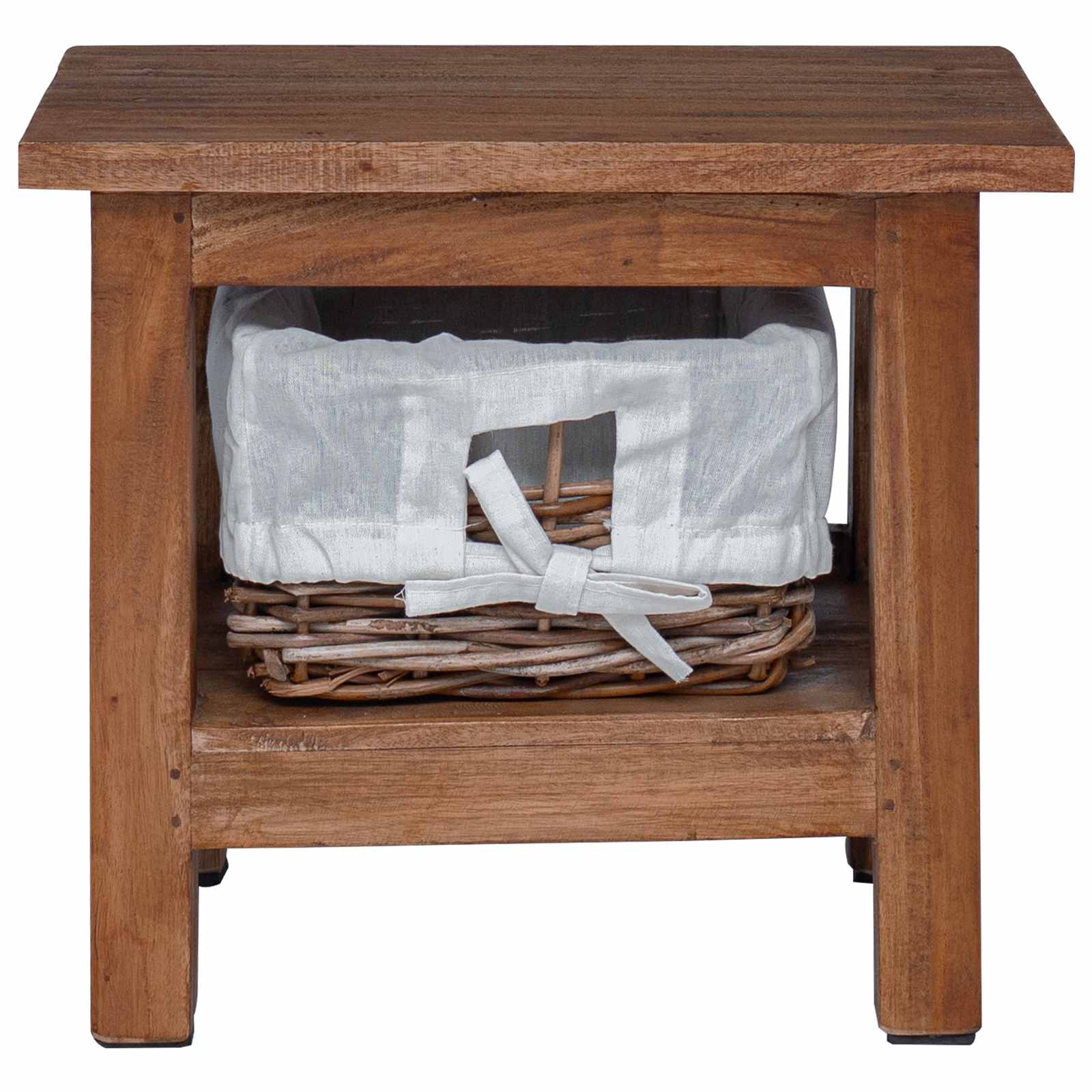 Mesa lateral Marrón 38 x 28 x 35 cm Madera maciza de Caoba