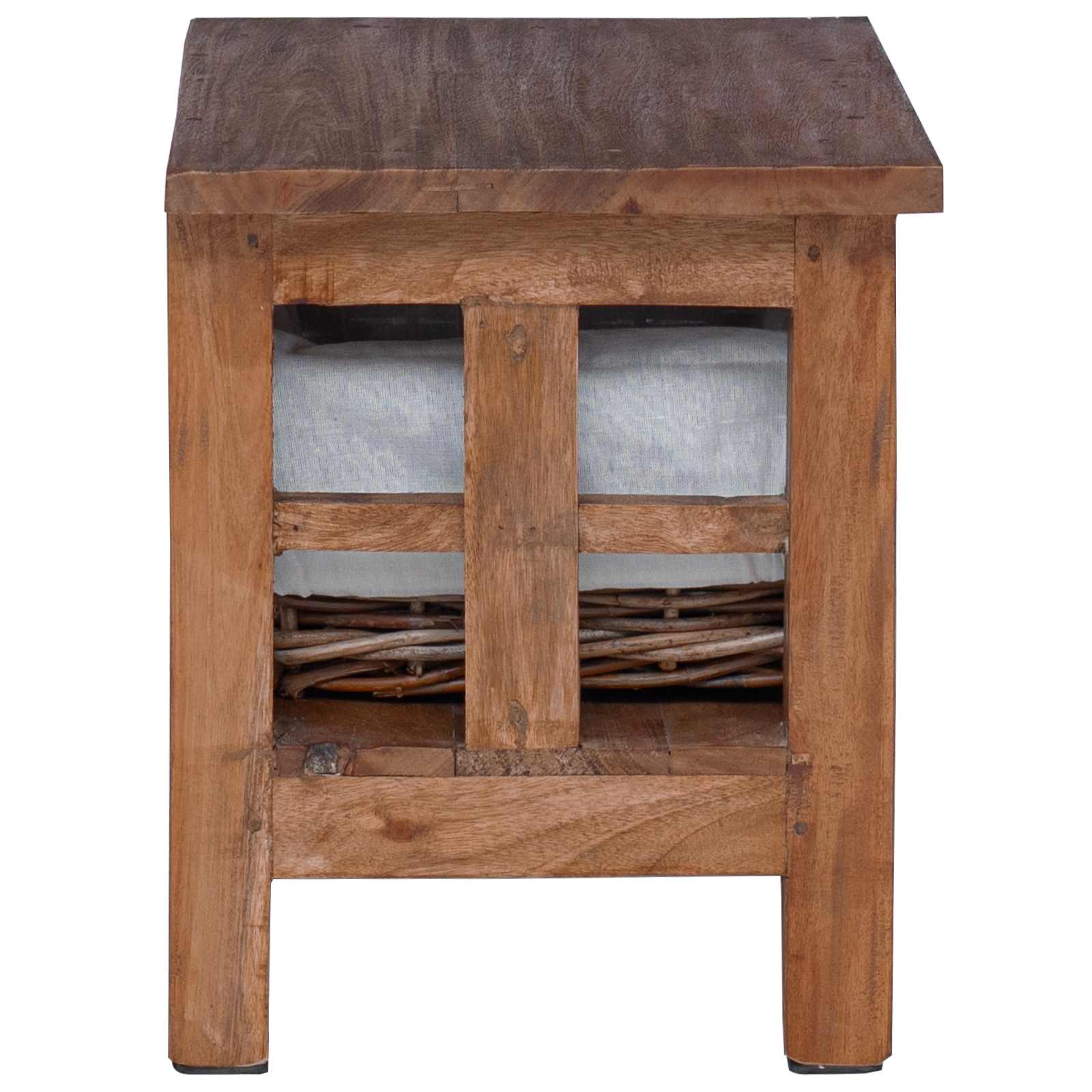 Mesa lateral Marrón 38 x 28 x 35 cm Madera maciza de Caoba