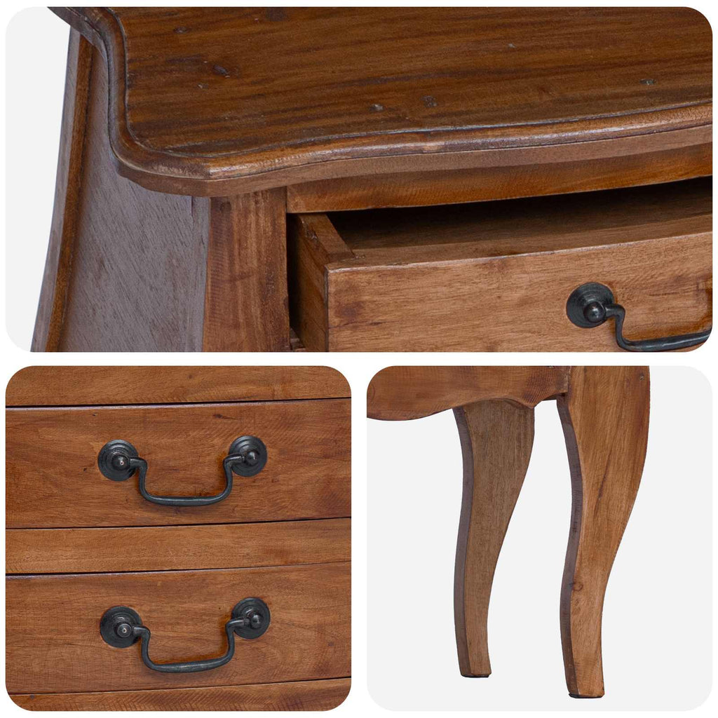 Baúl de almacenamiento 48 x 35 x 64 cm Madera de Caoba Sólida