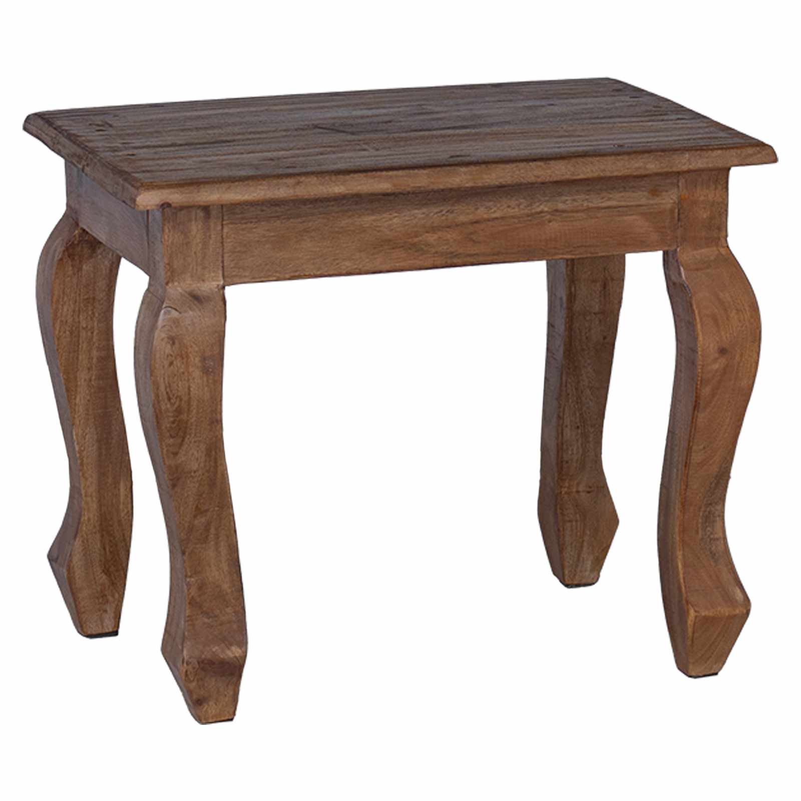 Mesa Nido 3 pcs Marrón Madera maciza de Caoba
