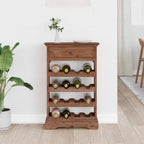 Estante de Vino 55 x 23 x 85 cm Madera de Caoba Sólida