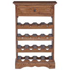 Estante de Vino 55 x 23 x 85 cm Madera de Caoba Sólida