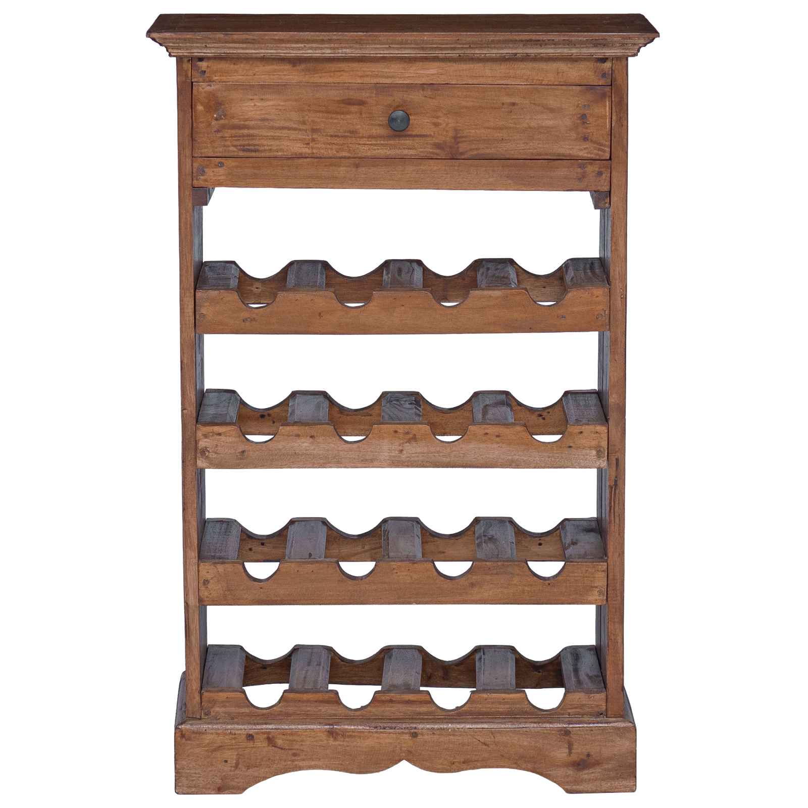 Estante de Vino 55 x 23 x 85 cm Madera de Caoba Sólida