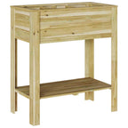 Macetero Alto con estante Marrón 85,5 x 46,5 x 96 cm