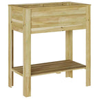 Macetero Alto con estante Marrón 85,5 x 46,5 x 96 cm