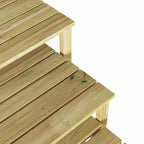 Mesa 3 pcs Natural Madera de pino impregnada