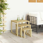 Mesa 3 pcs Natural Madera de pino impregnada