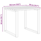 Mesa 3 pcs Natural Madera de pino impregnada
