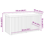 Arca de Armazenamento para Jardim Natural 119 x 44 x 58,5 cm