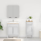Juego de muebles de baño FLORO 2 pcs Madera de Pino Macizo