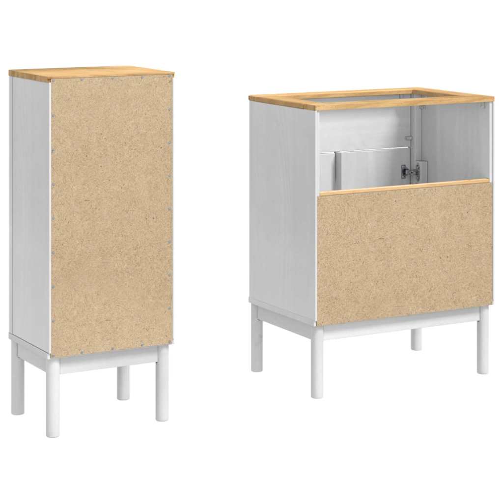 Juego de muebles de baño FLORO 2 pcs Madera de Pino Macizo