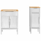 Juego de muebles de baño FLORO 2 pcs Madera de Pino Macizo