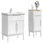 Juego de muebles de baño FLORO 2 pcs Madera de Pino Macizo