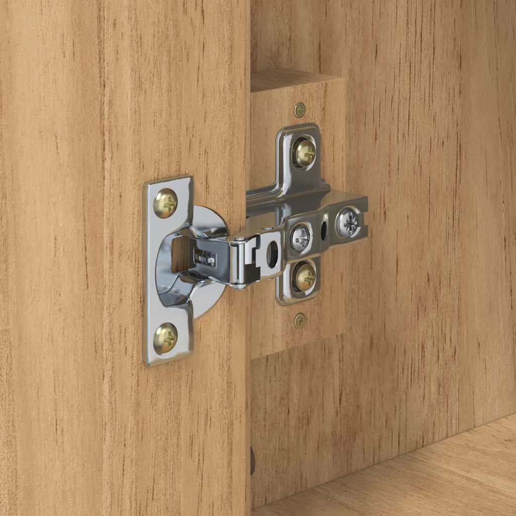 Juego de muebles de baño con estante FLORO 2 pcs Marrón cera