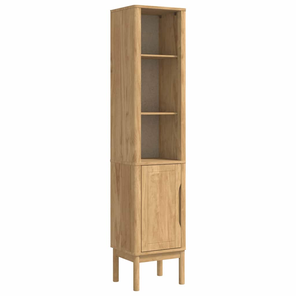Juego de muebles de baño con estante FLORO 2 pcs Marrón cera