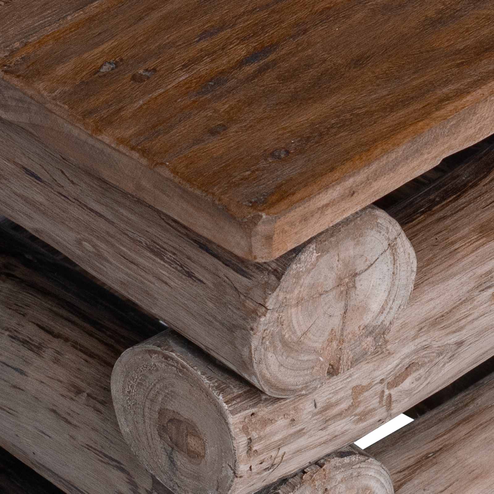 Taburete Natural 30 x 30 x 38 cm Madera de teca maciza