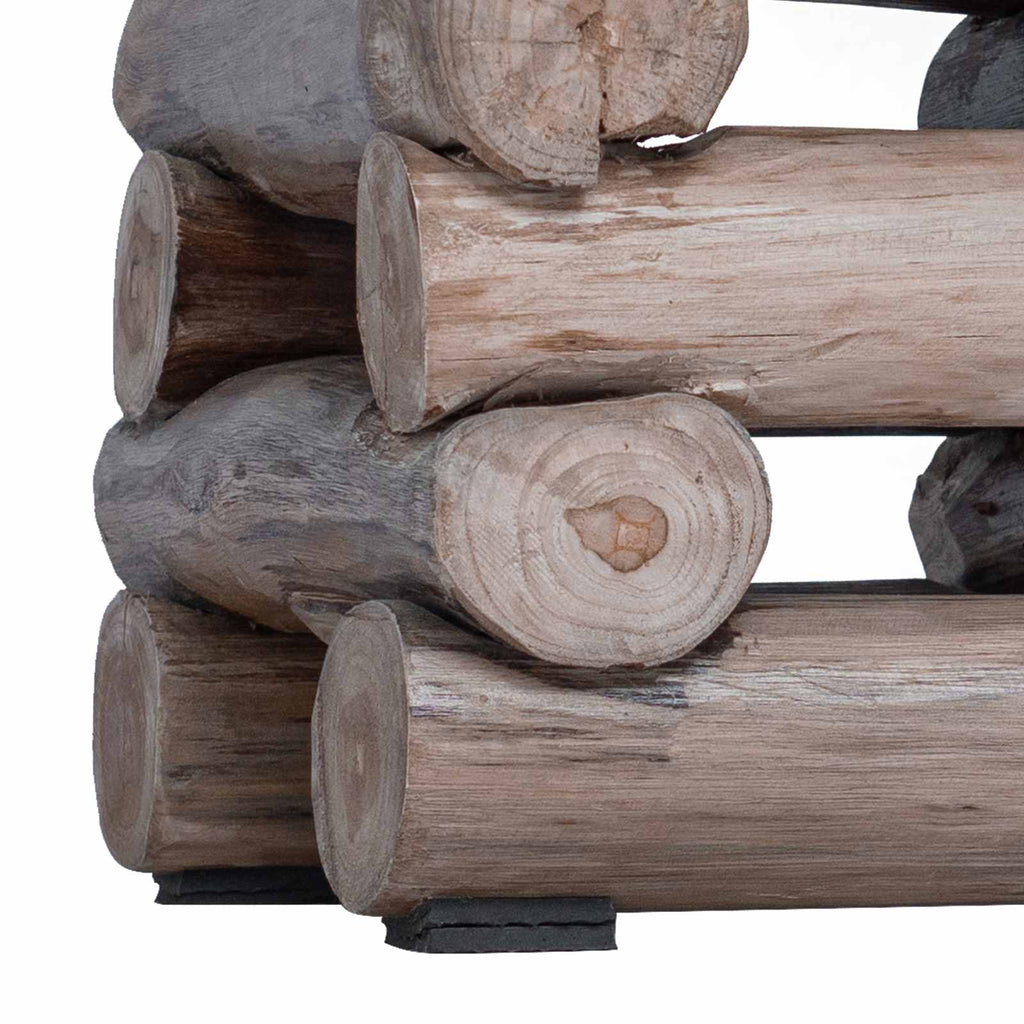 Taburete Natural 30 x 30 x 38 cm Madera de teca maciza