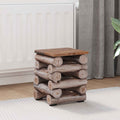 Taburete Natural 30 x 30 x 38 cm Madera de teca maciza