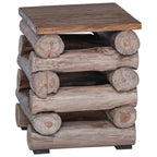 Taburete Natural 30 x 30 x 38 cm Madera de teca maciza