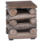 Taburete Natural 30 x 30 x 38 cm Madera de teca maciza