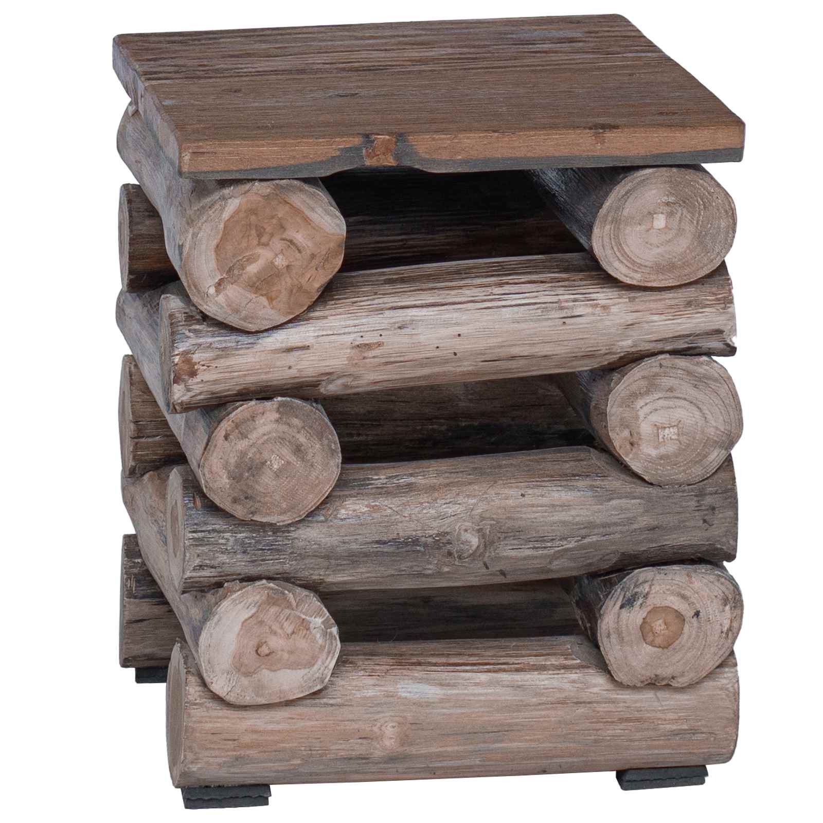 Taburete Natural 30 x 30 x 38 cm Madera de teca maciza