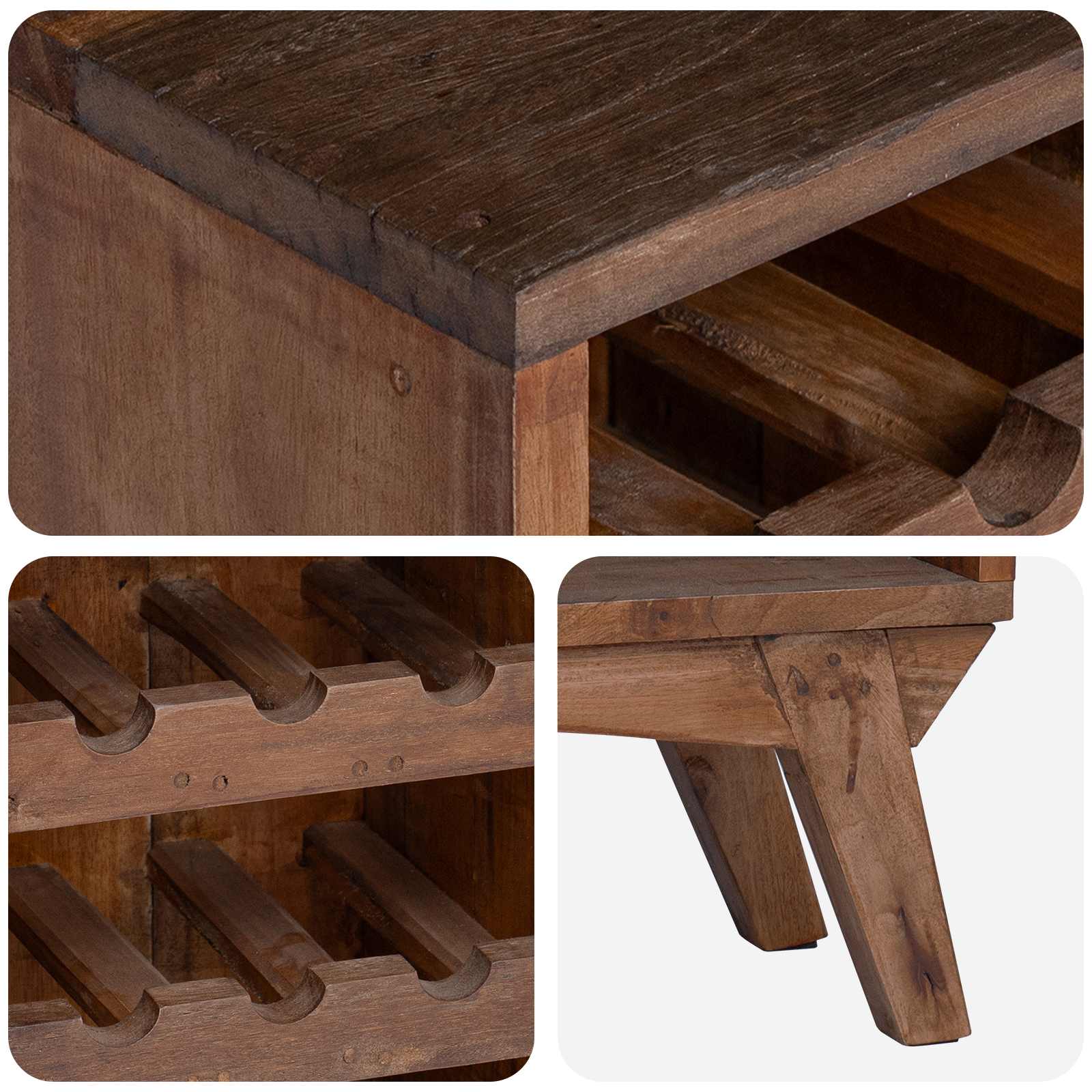 Estante Marrón 60 x 30 x 90 cm Madera sólida recuperada