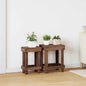 Plant stand 2 pcs Brown 70 x 11 x 27 cm Solid mahogany wood