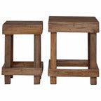 Soporte de plantas 2 pcs Marrón 70 x 11 x 27 cm Madera de Caoba