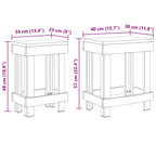 Soporte de plantas 2 pcs Marrón 70 x 11 x 27 cm Madera de Caoba