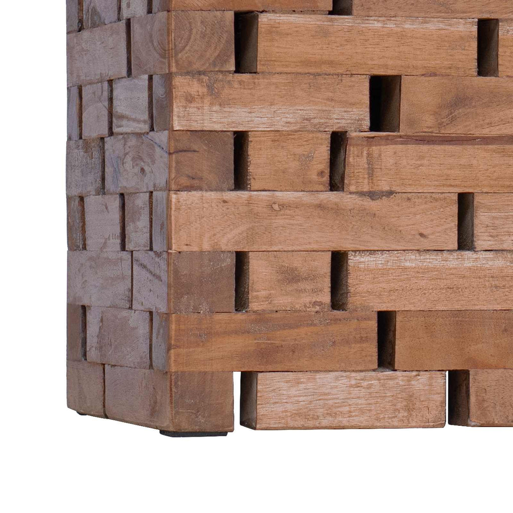 Taburete Natural 29 x 29 x 48 cm Madera maciza recuperada