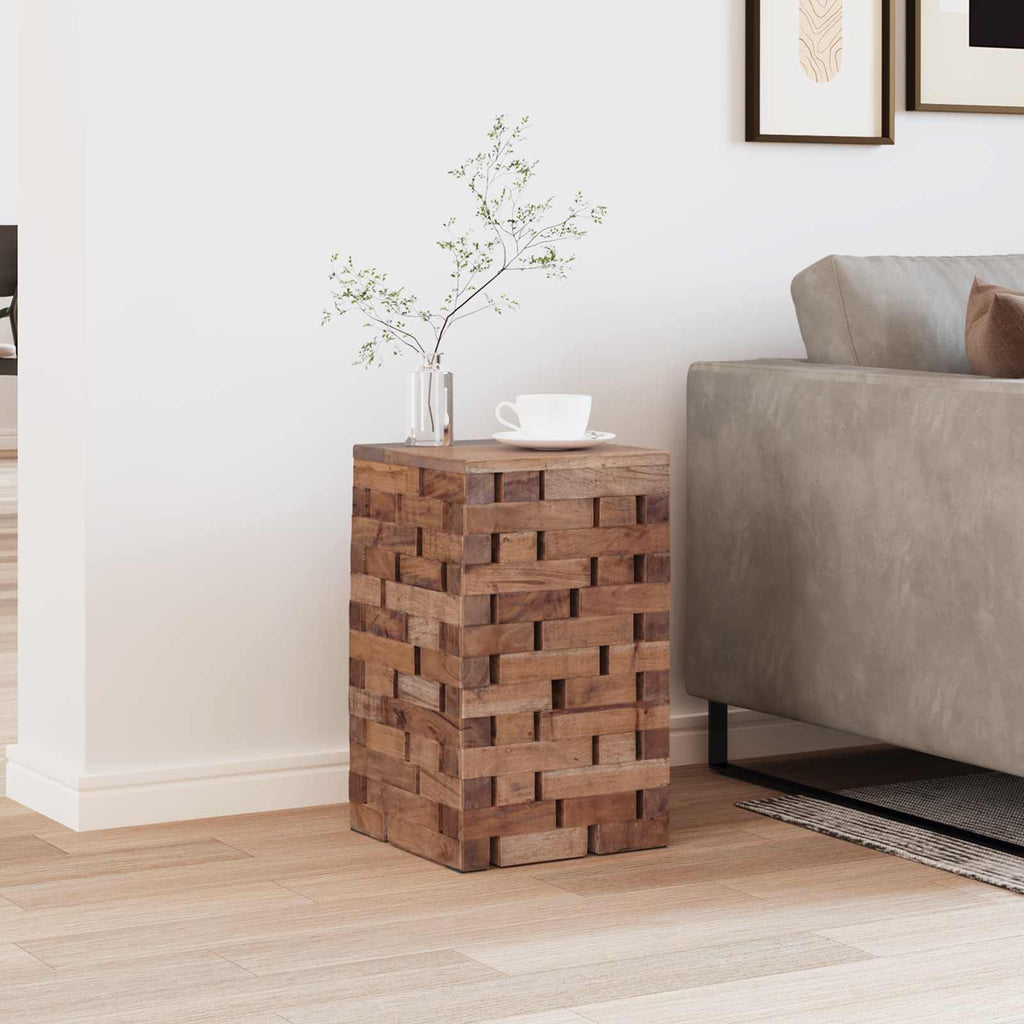 Taburete Natural 29 x 29 x 48 cm Madera maciza recuperada