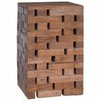 Taburete Natural 29 x 29 x 48 cm Madera maciza recuperada