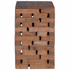 Taburete Natural 29 x 29 x 48 cm Madera maciza recuperada