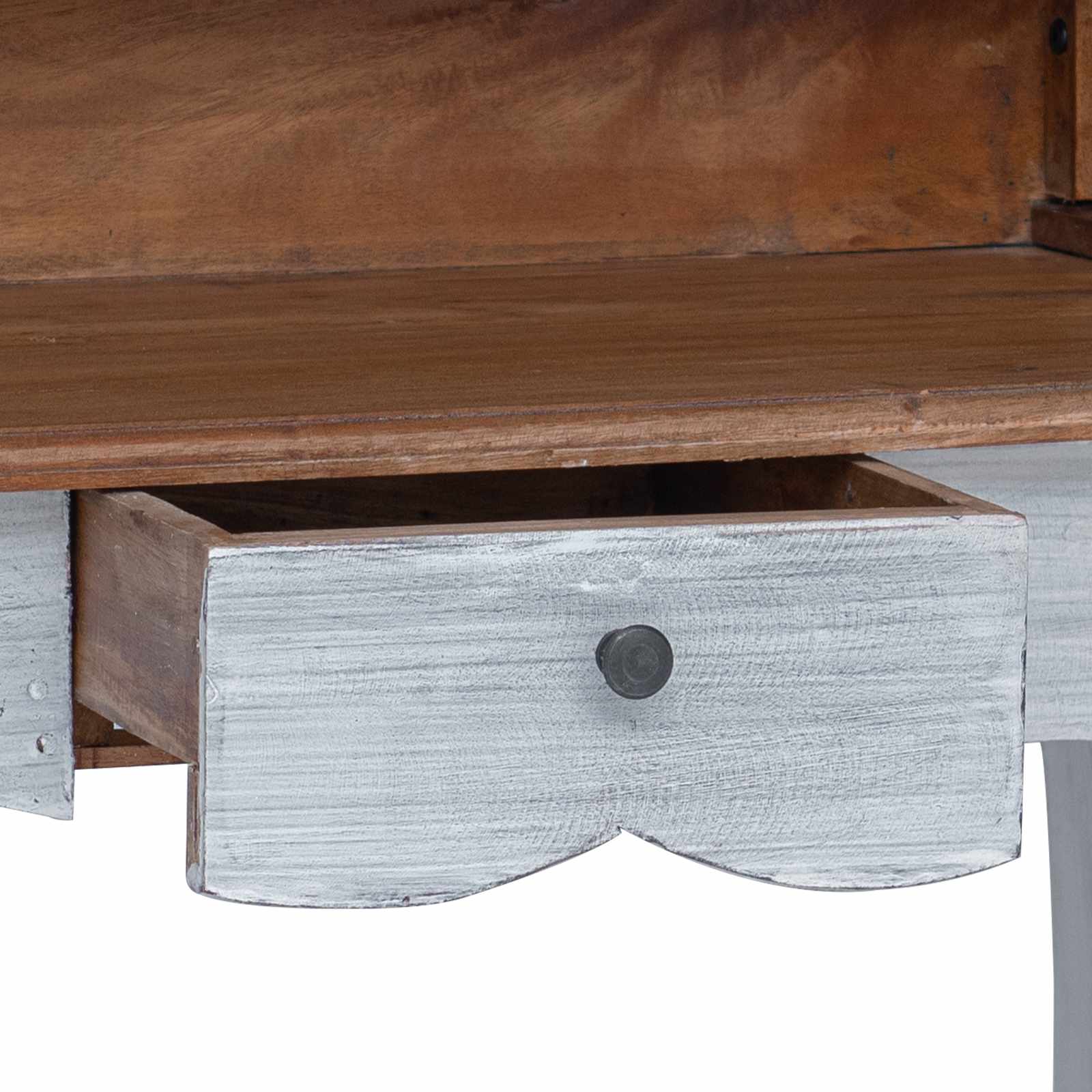 Escritorio Marrón y 80 x 40 x 92 cm Madera maciza de Caoba