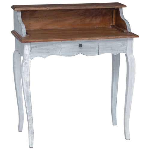 Brown Desk and 80 x 40 x 92 cm Solid Mahogany Wood
