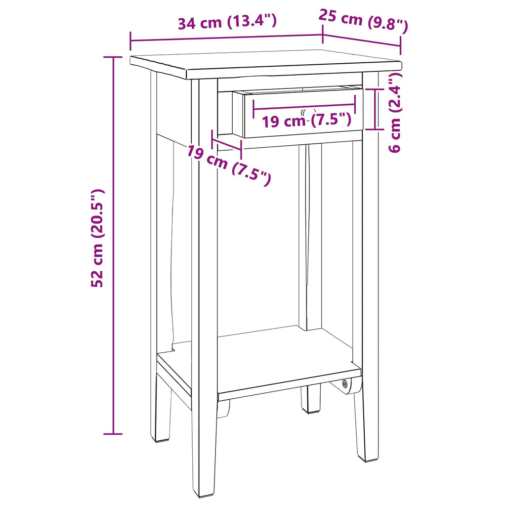 Soporte de plantas Marrón 34 x 25 x 52 cm Madera de Caoba