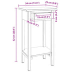 Soporte de plantas Marrón 34 x 25 x 52 cm Madera de Caoba