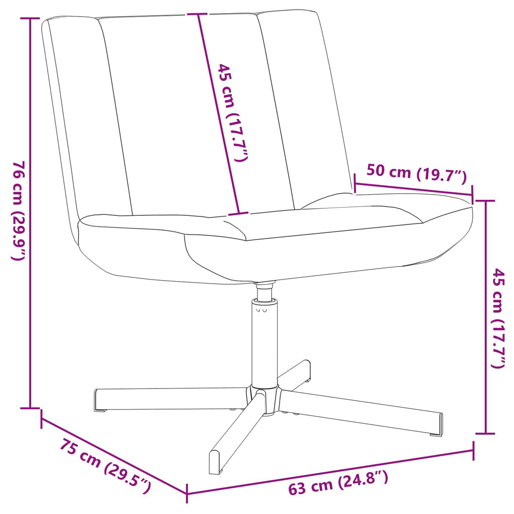 Silla giratoria Beige 63 x 75 x 76 cm Piel de oveja