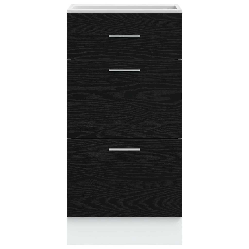 Gabinete Base de Cocina con cajón Roble Negro 40 x 46 x 81,5 cm