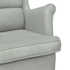 sillón Gris Claro Terciopelo