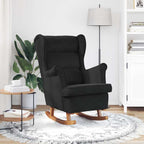 Mecedora con cojín Negro 92 x 71 x 100 cm Madera contrachapada