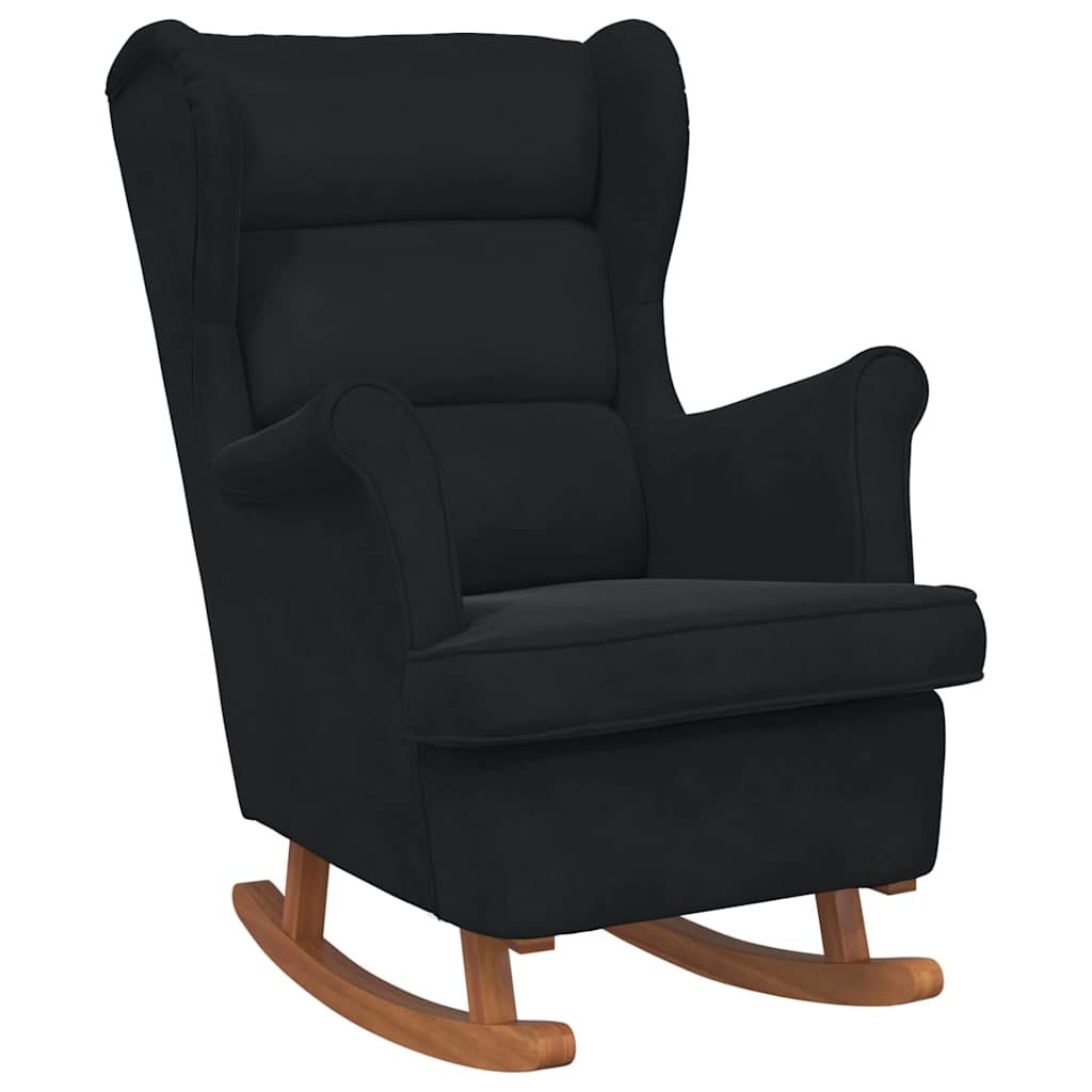 Mecedora con cojín Negro 92 x 71 x 100 cm Madera contrachapada